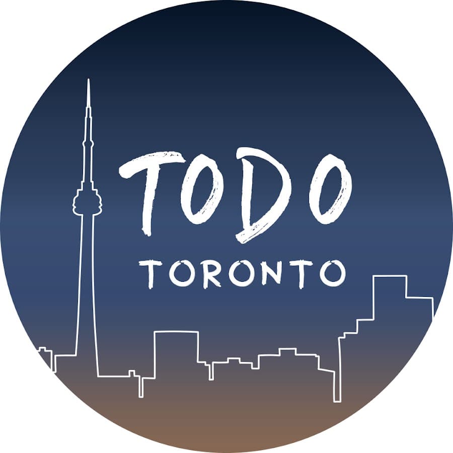 ToDoToronto written in white with a background of the city with the CN tower