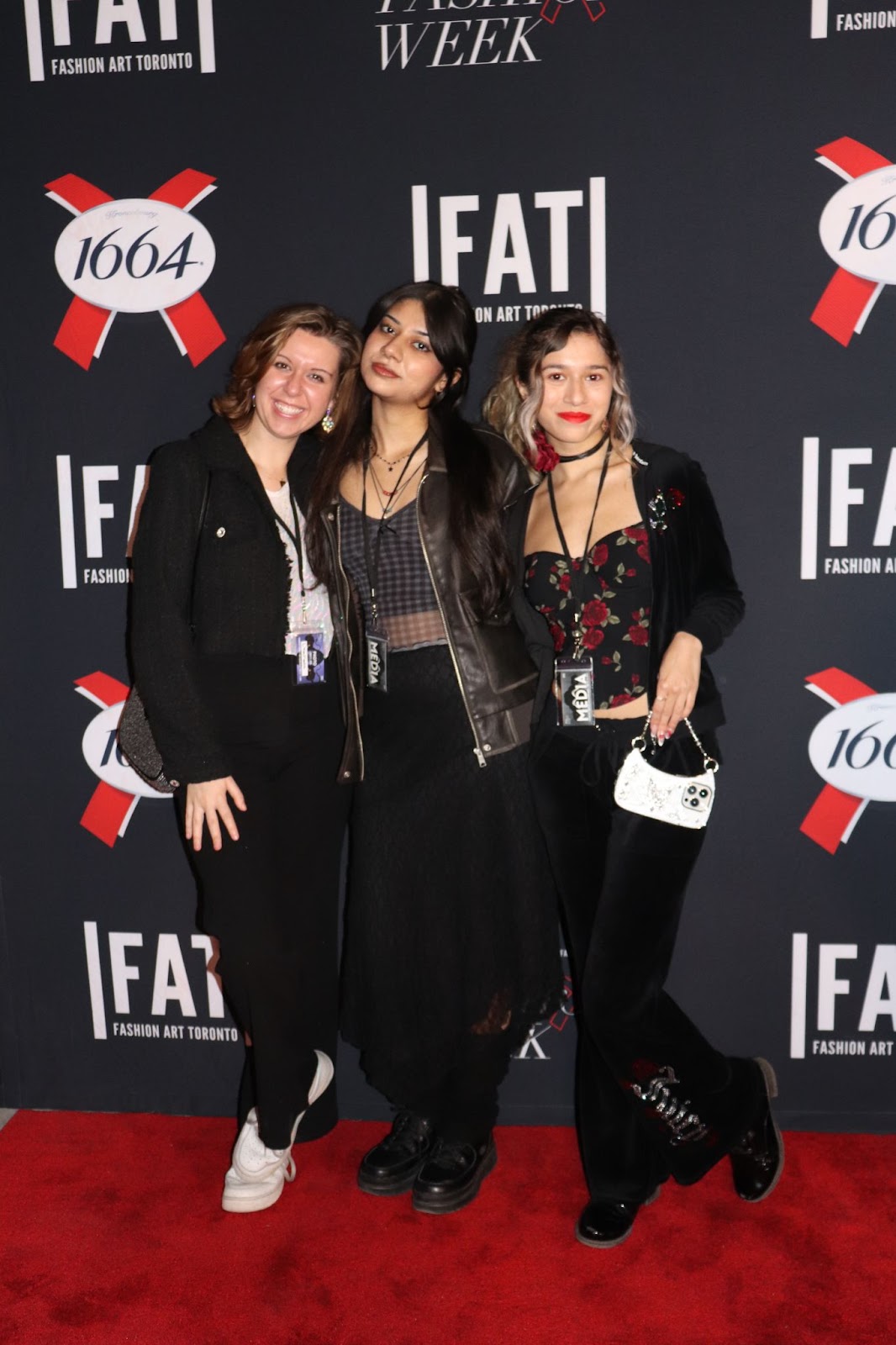 Photo of Charlene Hatcher, Manroop Aulakh and Aliya Karimjee on the red carpet.